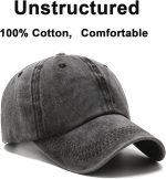 PFFY 2 Packs Vintage Washed Distressed Baseball Cap Golf Dad Hat for Men Women - Image 3